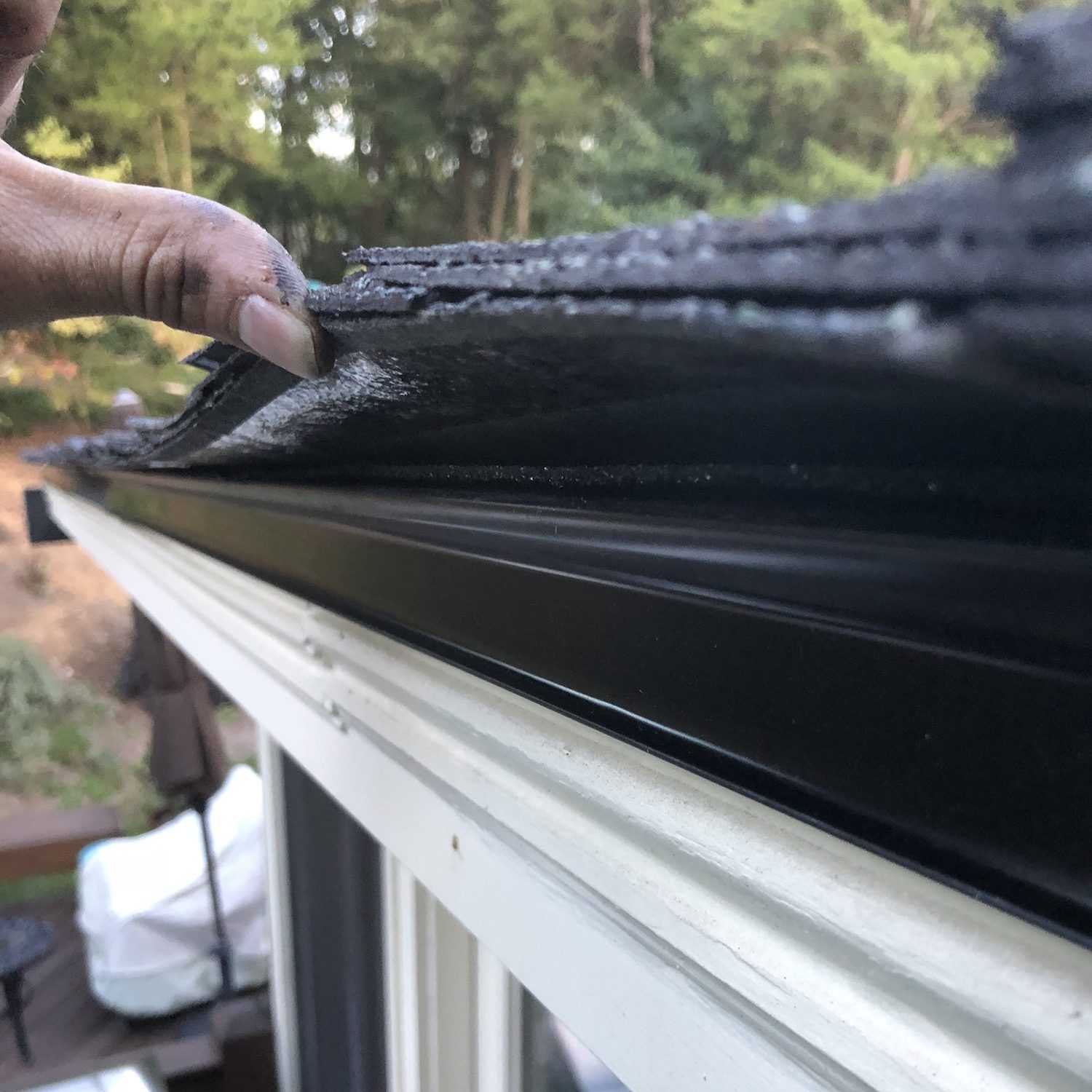 black drip edge on roof