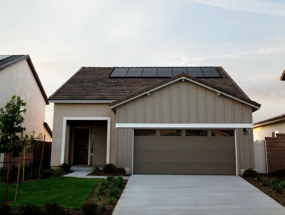 solar panels on a house